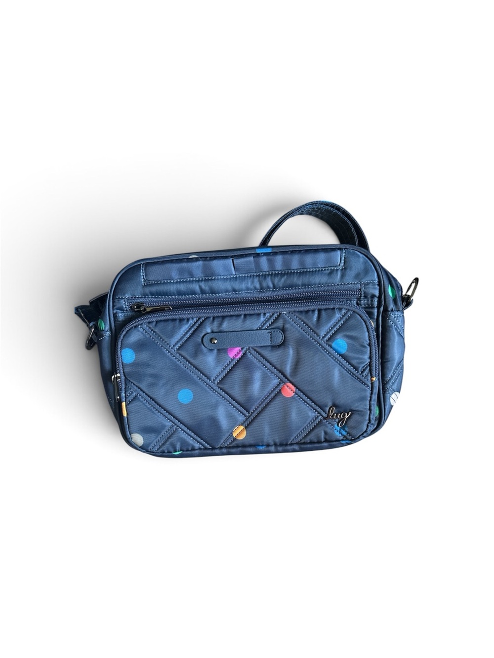 Lug Carousel XL navy with Multicolor Dot Accents